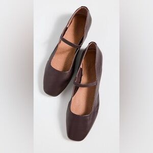 Madewell Greta Ballet Flats in Chocolate size 8